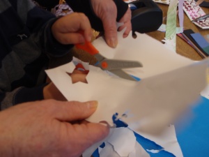 cutting with scissors